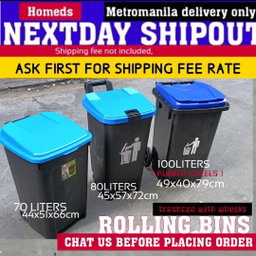 Rollingbin trashcan with wheels