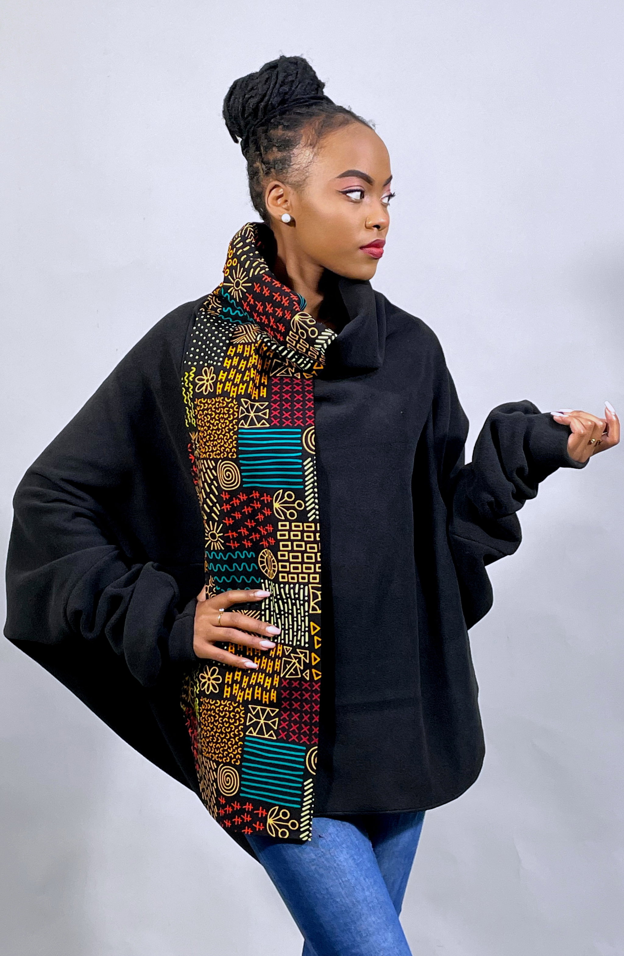 Ascili Snuggy Cardigan - Black / Ankara _0