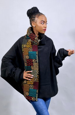 Ascili Snuggy Cardigan - Black / Ankara 