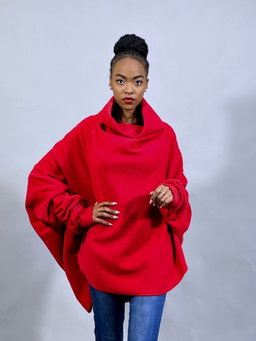 Ascili Snuggy Cardigan - Red