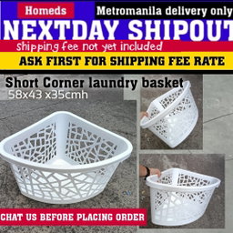 Corner laundry basket