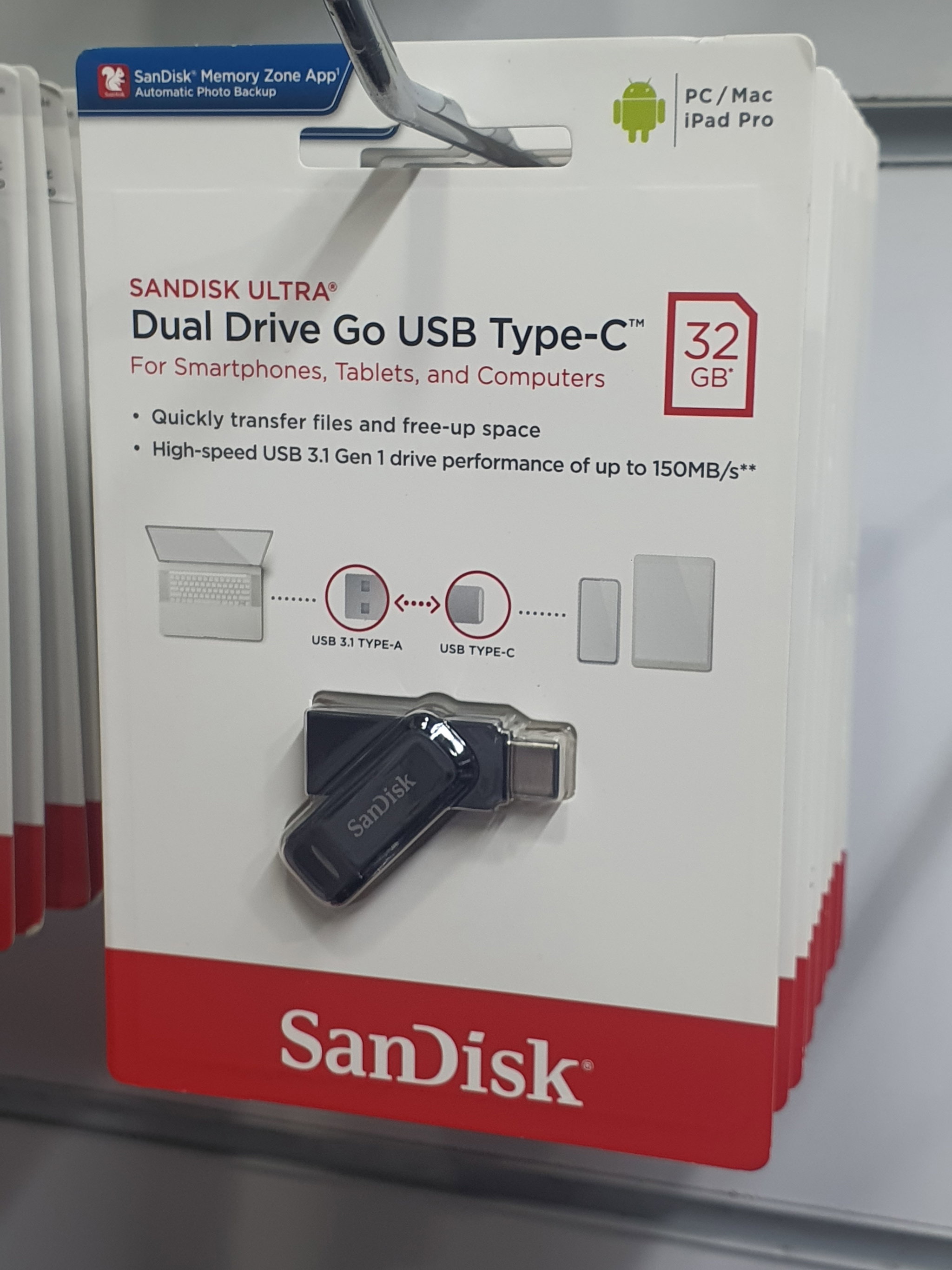 32gb Sandisk Ultra Dual Drive Go USB Type-C _0