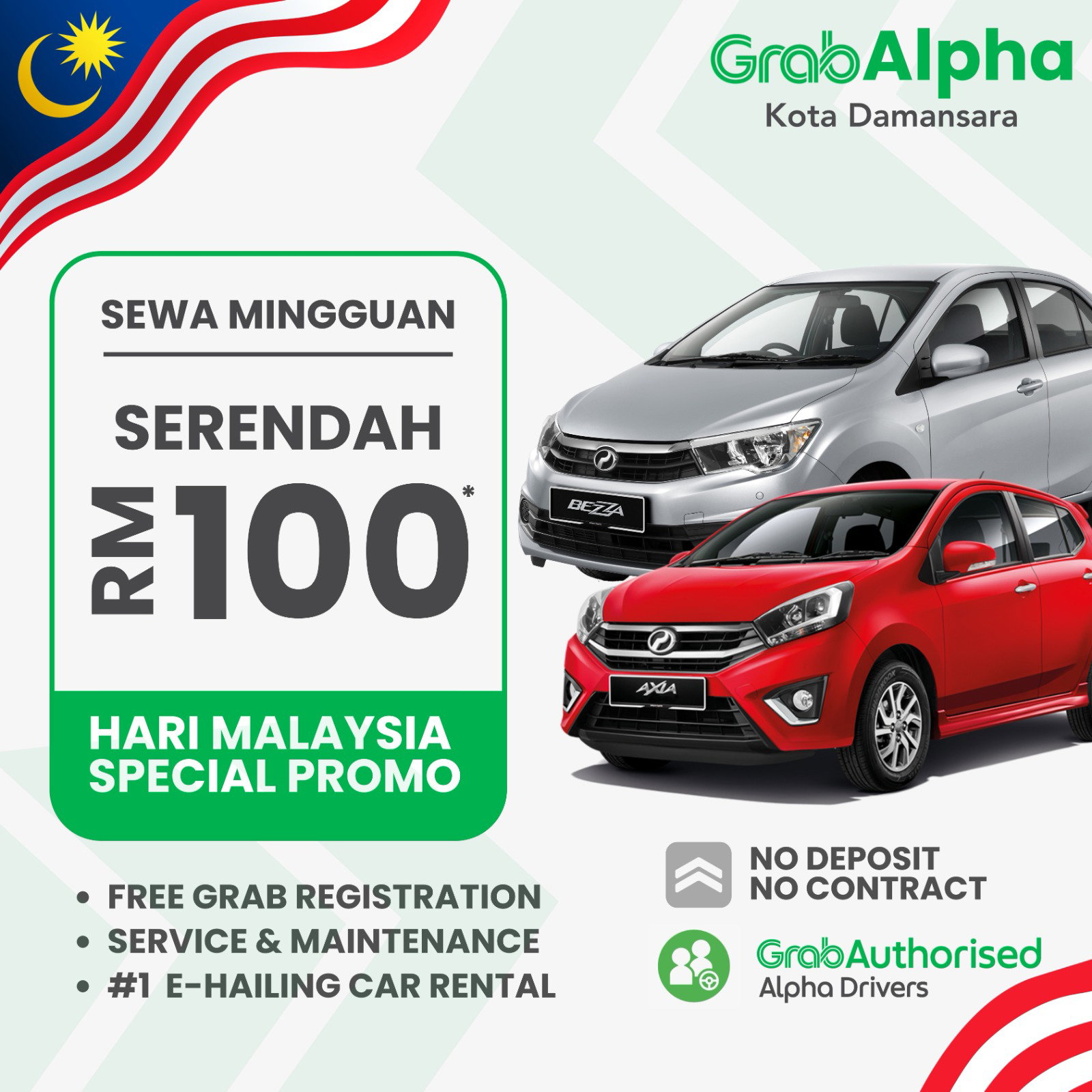 PROMO Bezza 1.3 sewa mingguan dari RM250 untuk 2 minggu pertama . Cuma Bayar pendahuluan Serendah bermula RM100 sahaja termasuk sewa 7 hari pertama._0