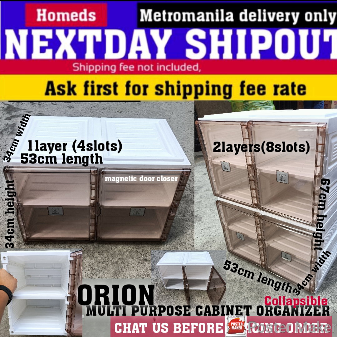 Orion collapsible drawer 1layer(4slots)