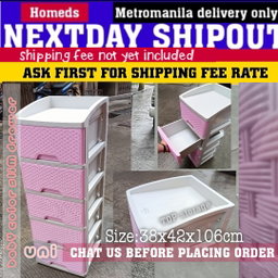 UN slim drawer 5layer rattan design
