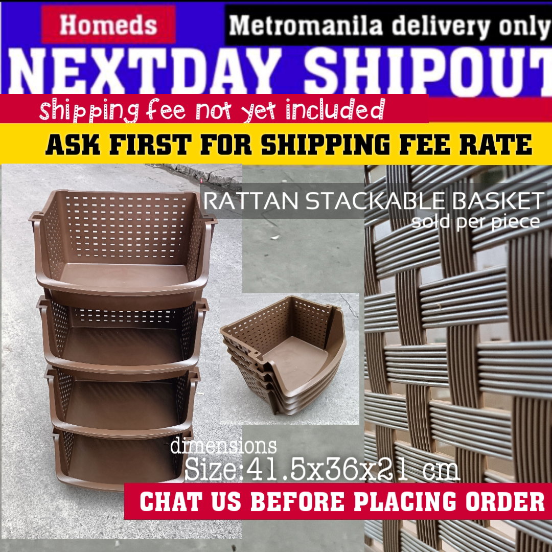 Un Rattan stackable basket (sold 1pc)_0