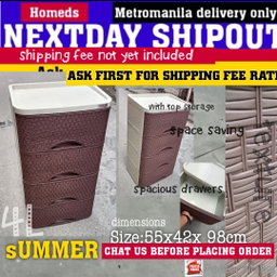 Summer rattan style drawer