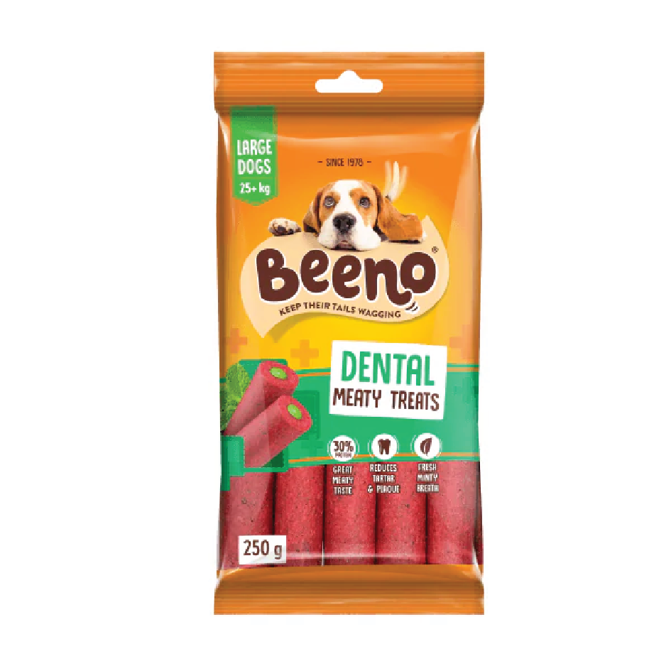 BEENO MINTY DENTAL STICKS 250G LRG DOGS 25+KG_0