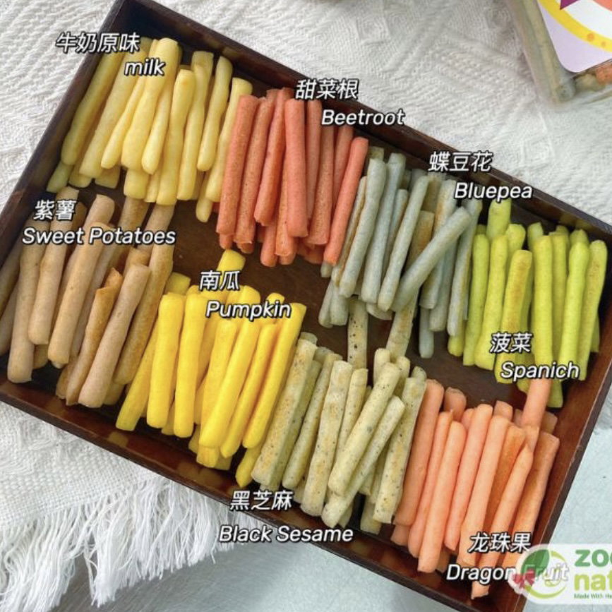 Zoey Rainbow Cheese Sticks (±100g)_1