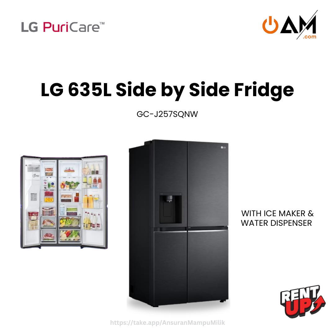 LG 635L Side by Side Fridge