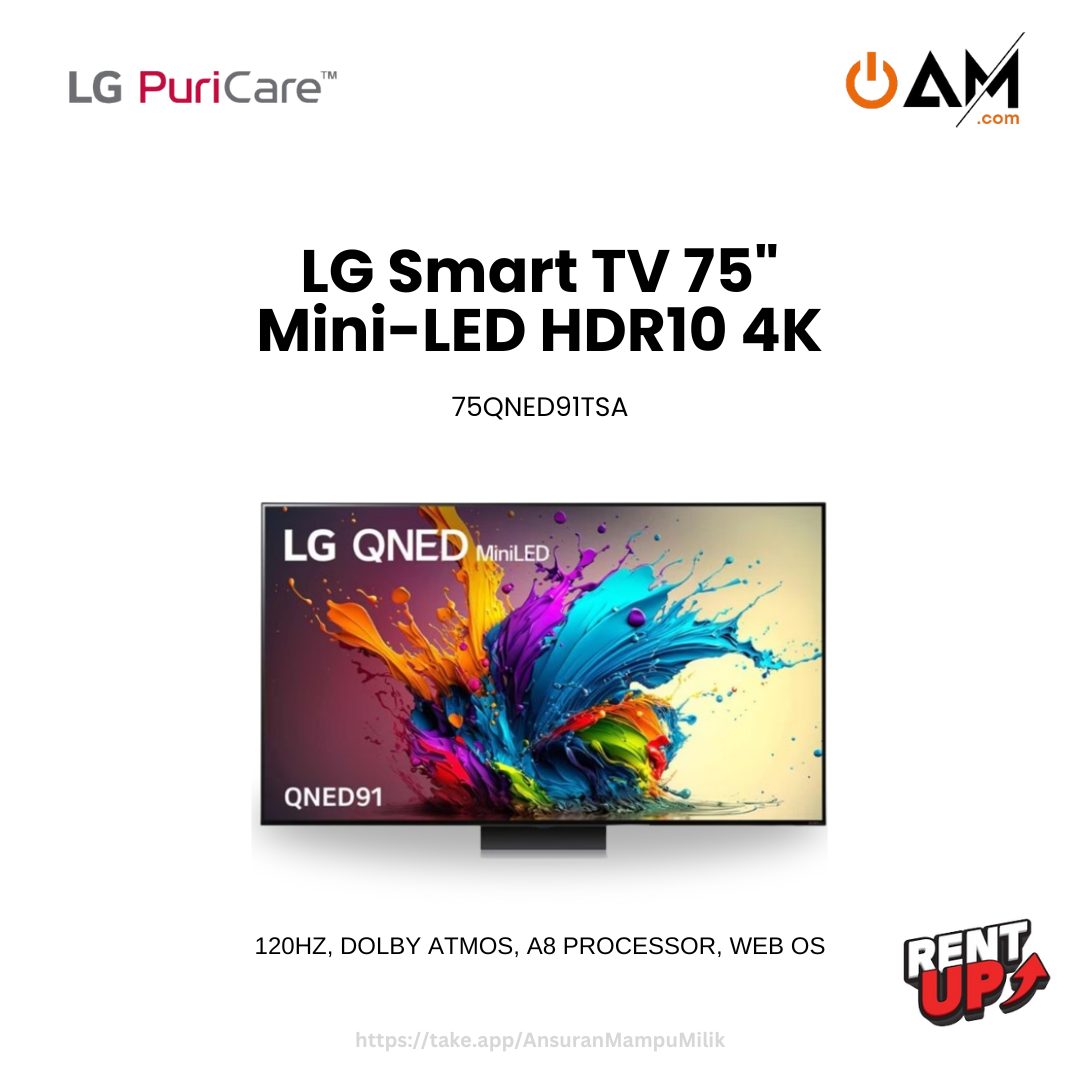 LG Smart TV 75" Mini- LED HDR10 4K
