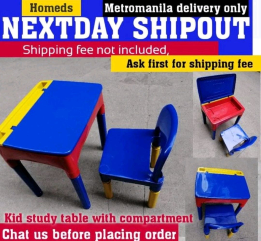 Kids one chair 1 compartment table set_0