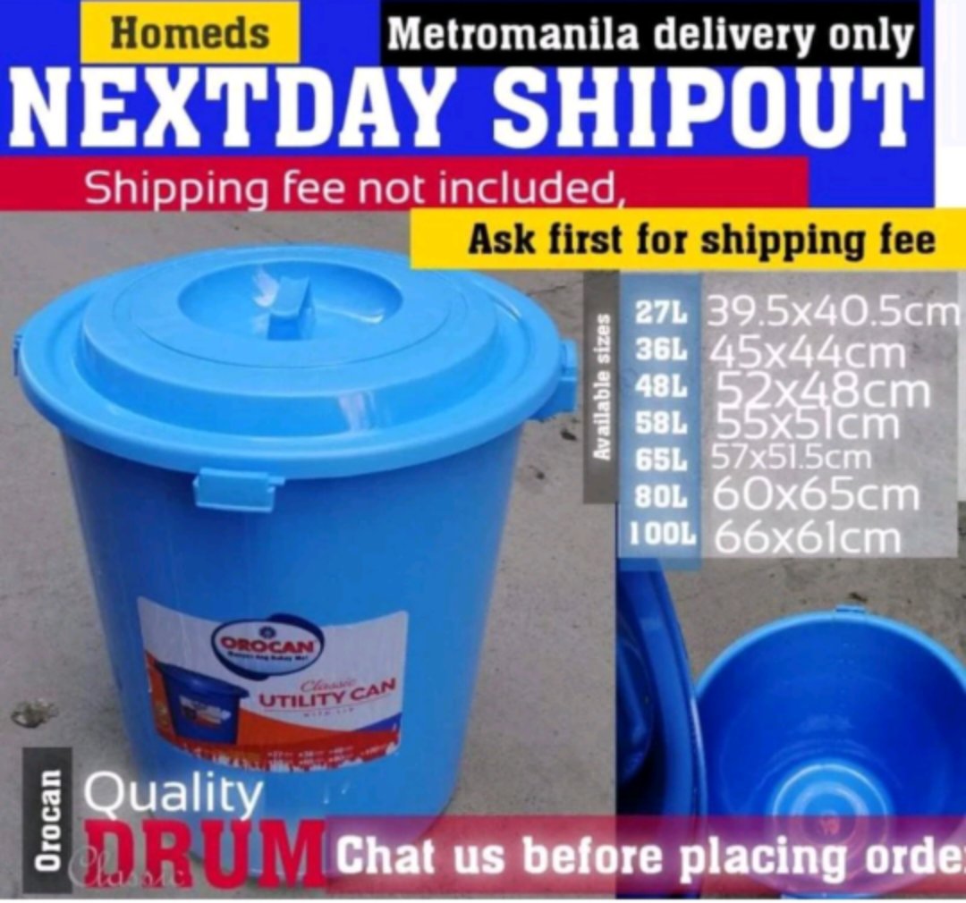 Orocan utility drum water container