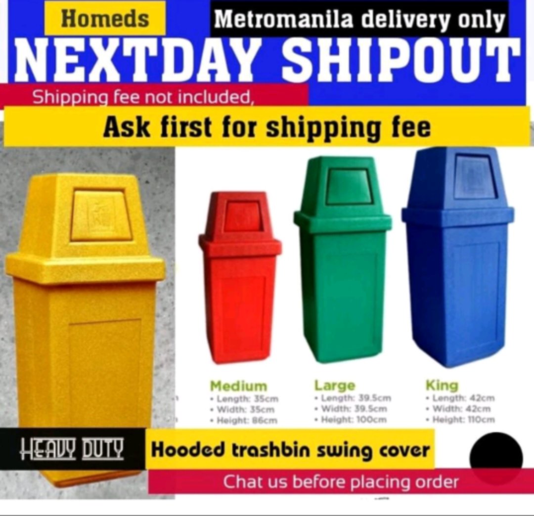 Heavy duty Hooded trash bin swing cover _0