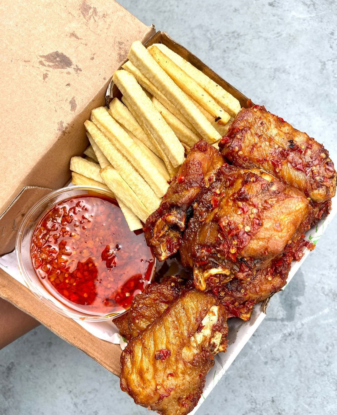 Grilled Turkey, Yam Chips & Plantain 