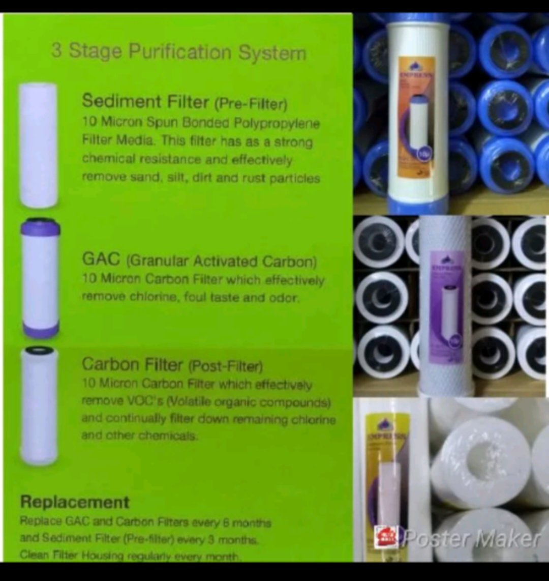 Empress 3in1 water filter refill(sediment, CBF,GaC)