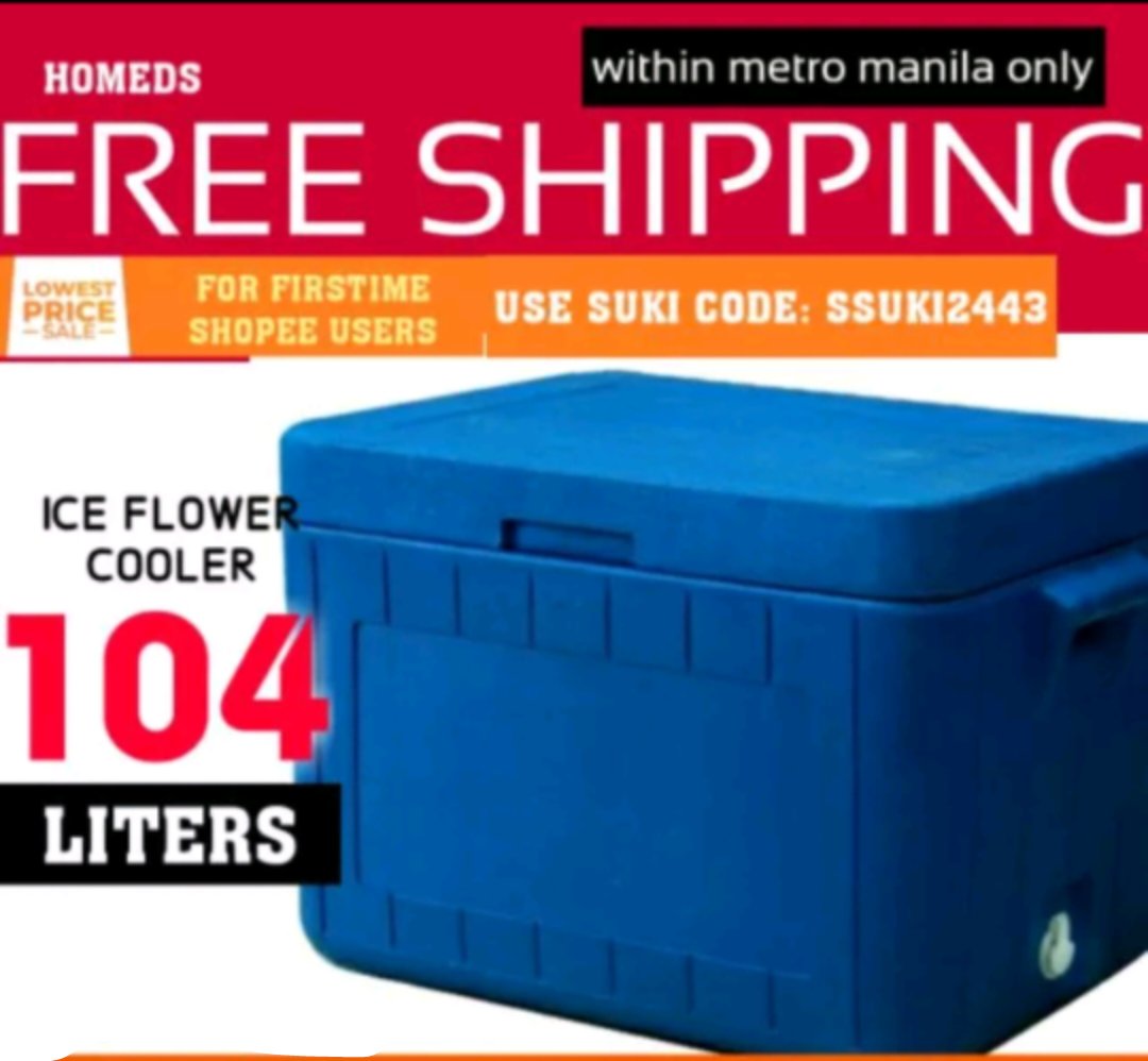 Ice flower cooler 104L heavy duty