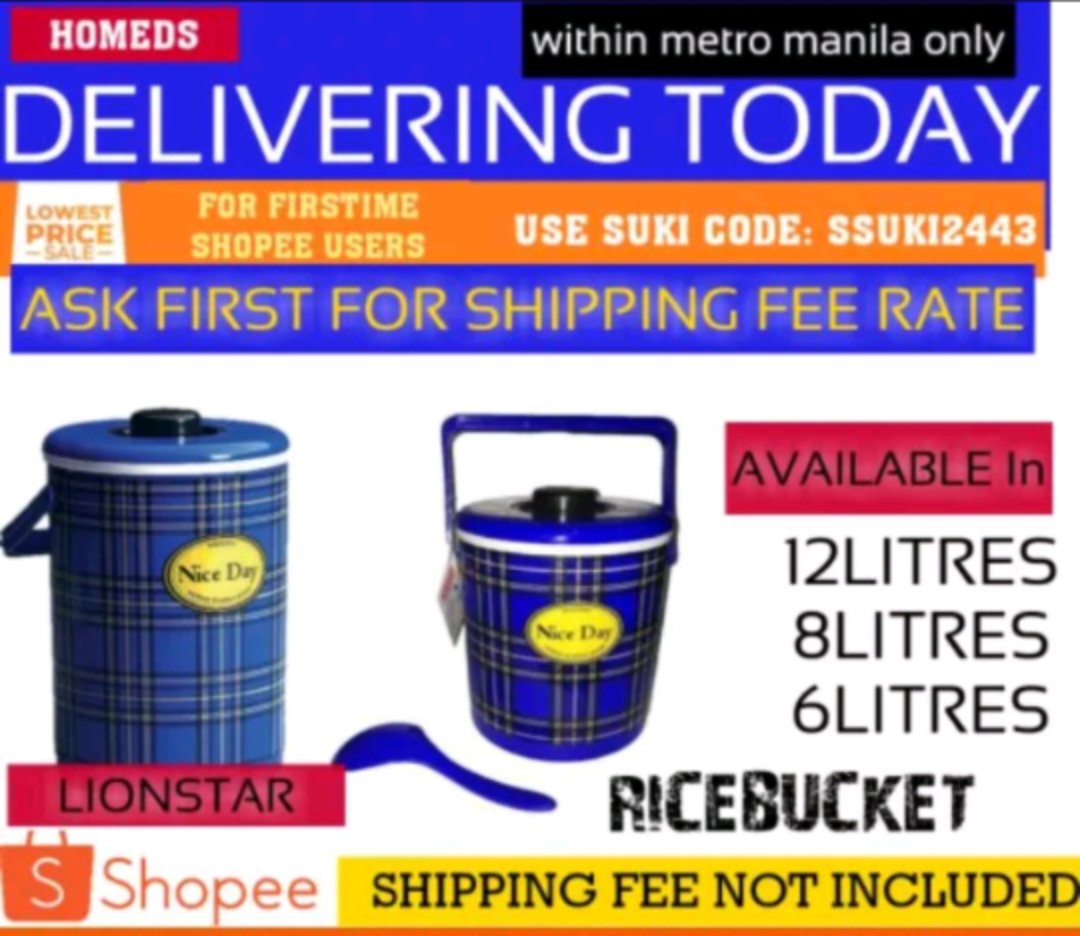 Rice bucket insulated storage
