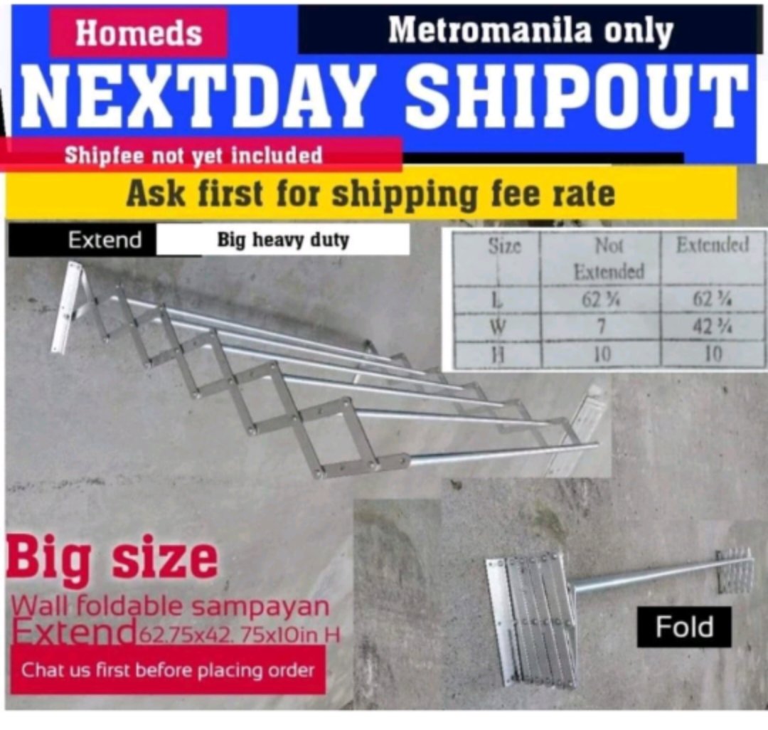 Wall type sampayan big heavy duty aluminum_0