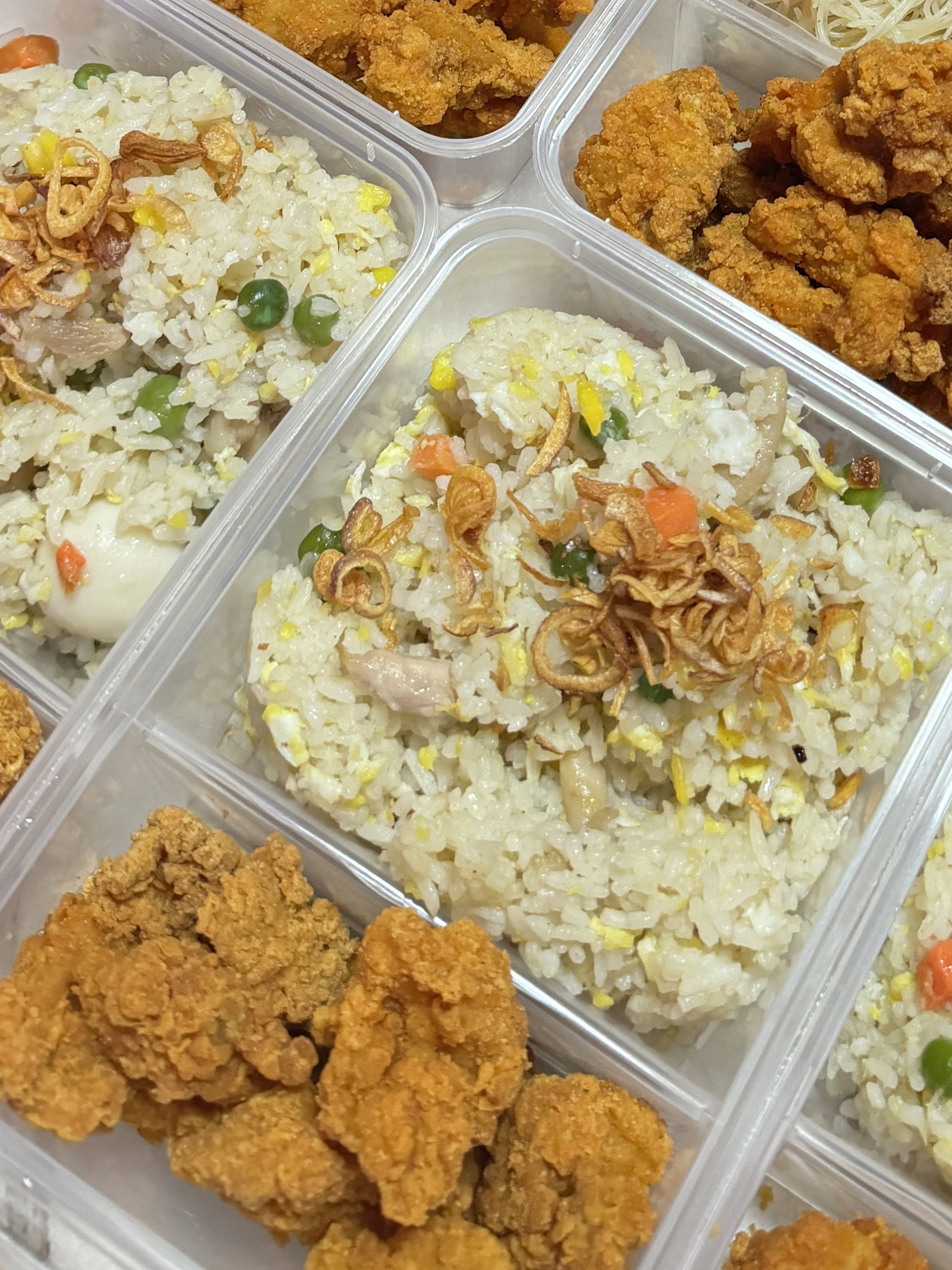 Fried Rice With Chicken Popcorn _0