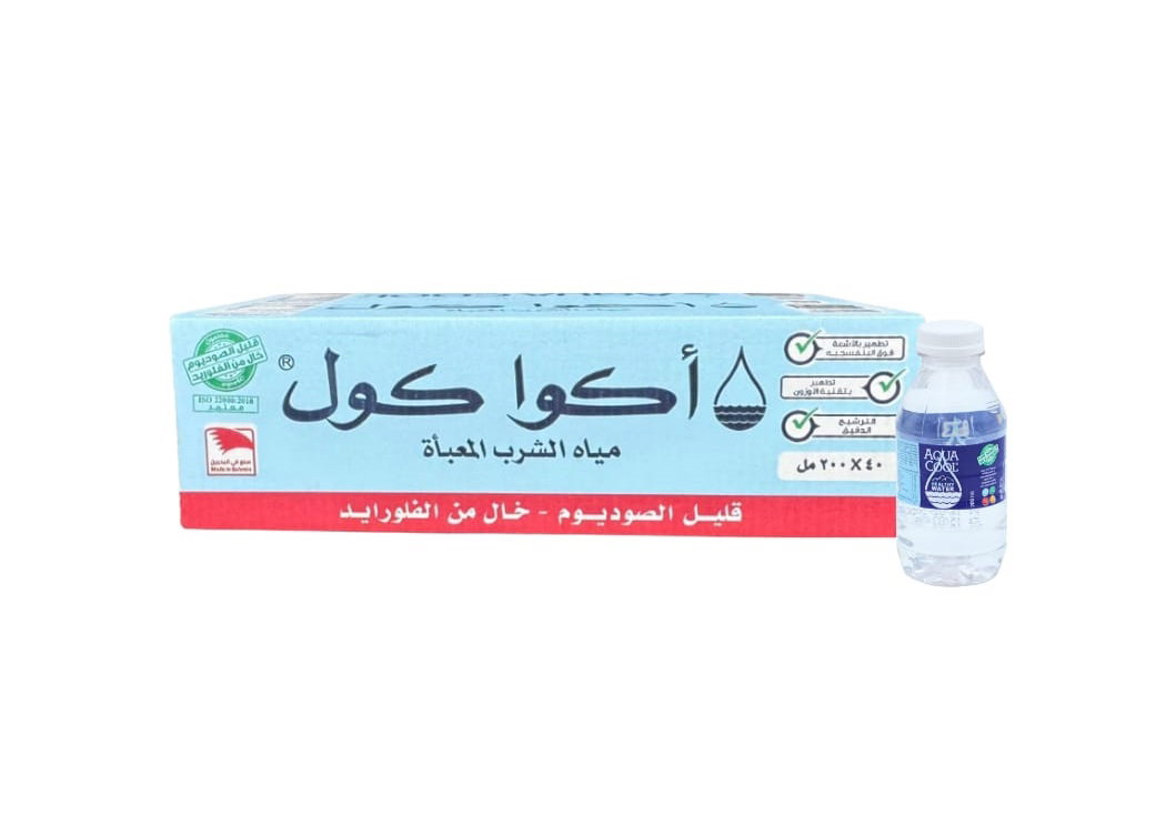 AQUACOOL  WATER 200ml - 40  BOTTLES / BUY 10 Ctn
