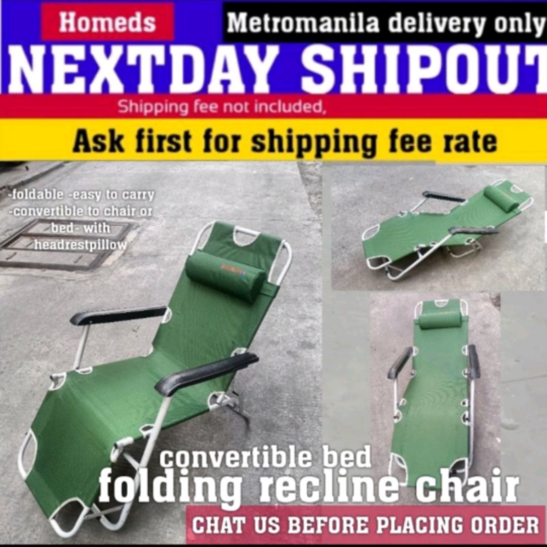 Recline chair converible bed