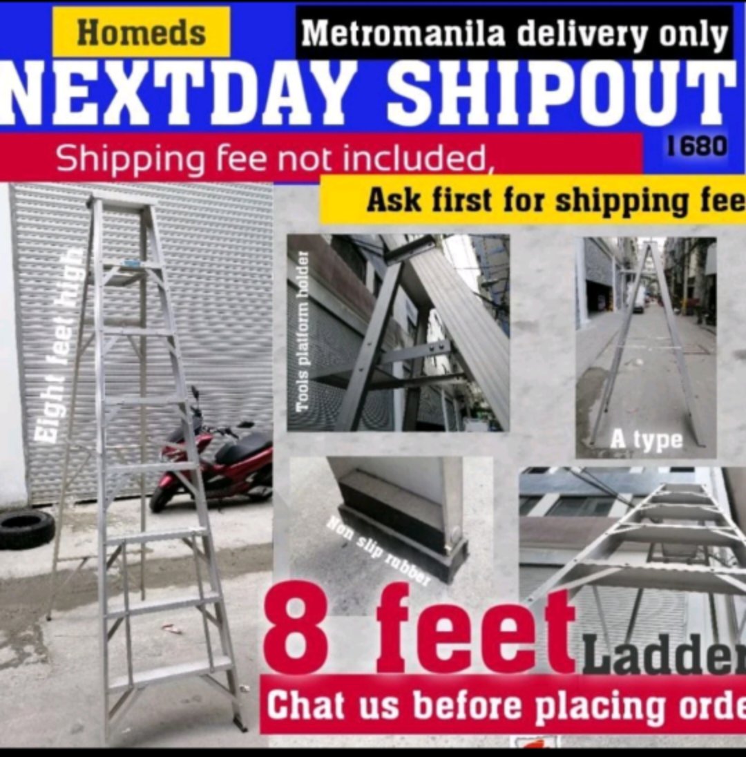 8ft aluminum ladder_0