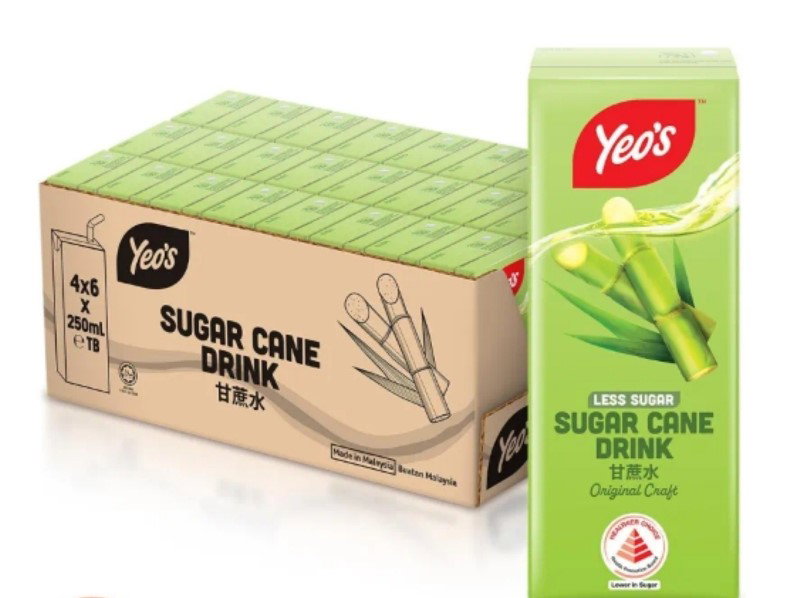YEO'S SUGARCANE 4 X 6X250ML