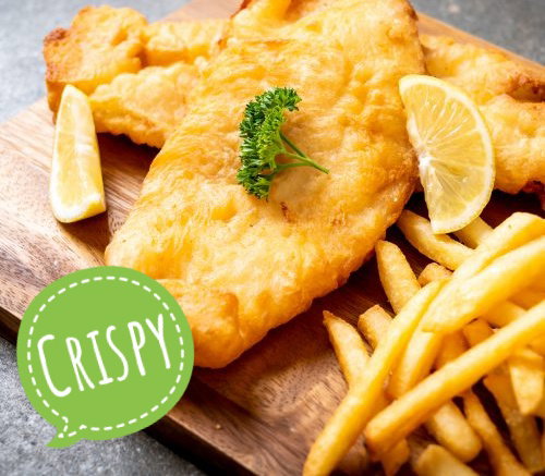 Fried Hake fish 