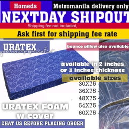 6in thick uratex foam with cover