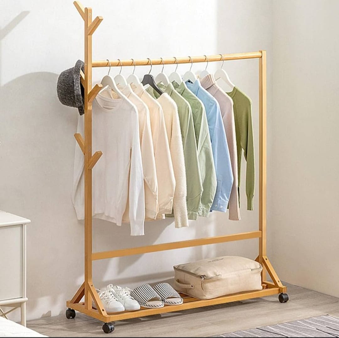 Bamboo cloth rack_0