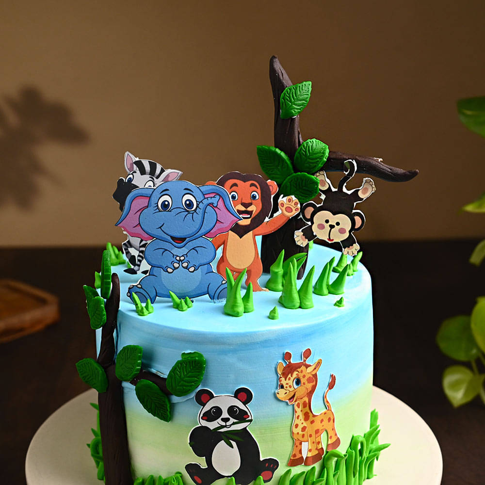 Jungle Paradise Theme Cake_2