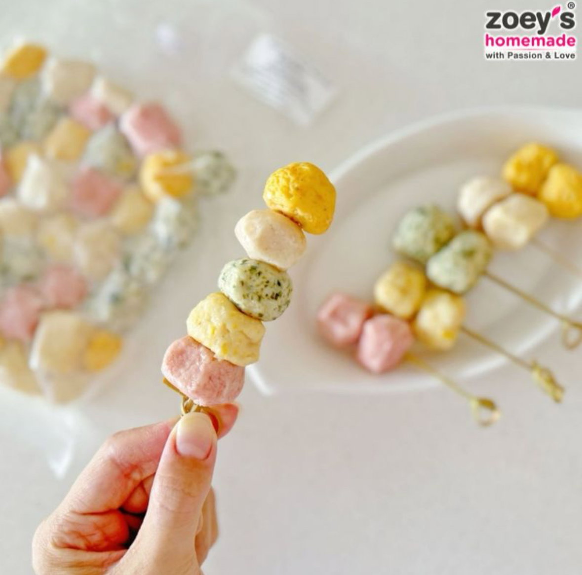 Zoey Rainbow Chicken Meatballs (±300g)_2