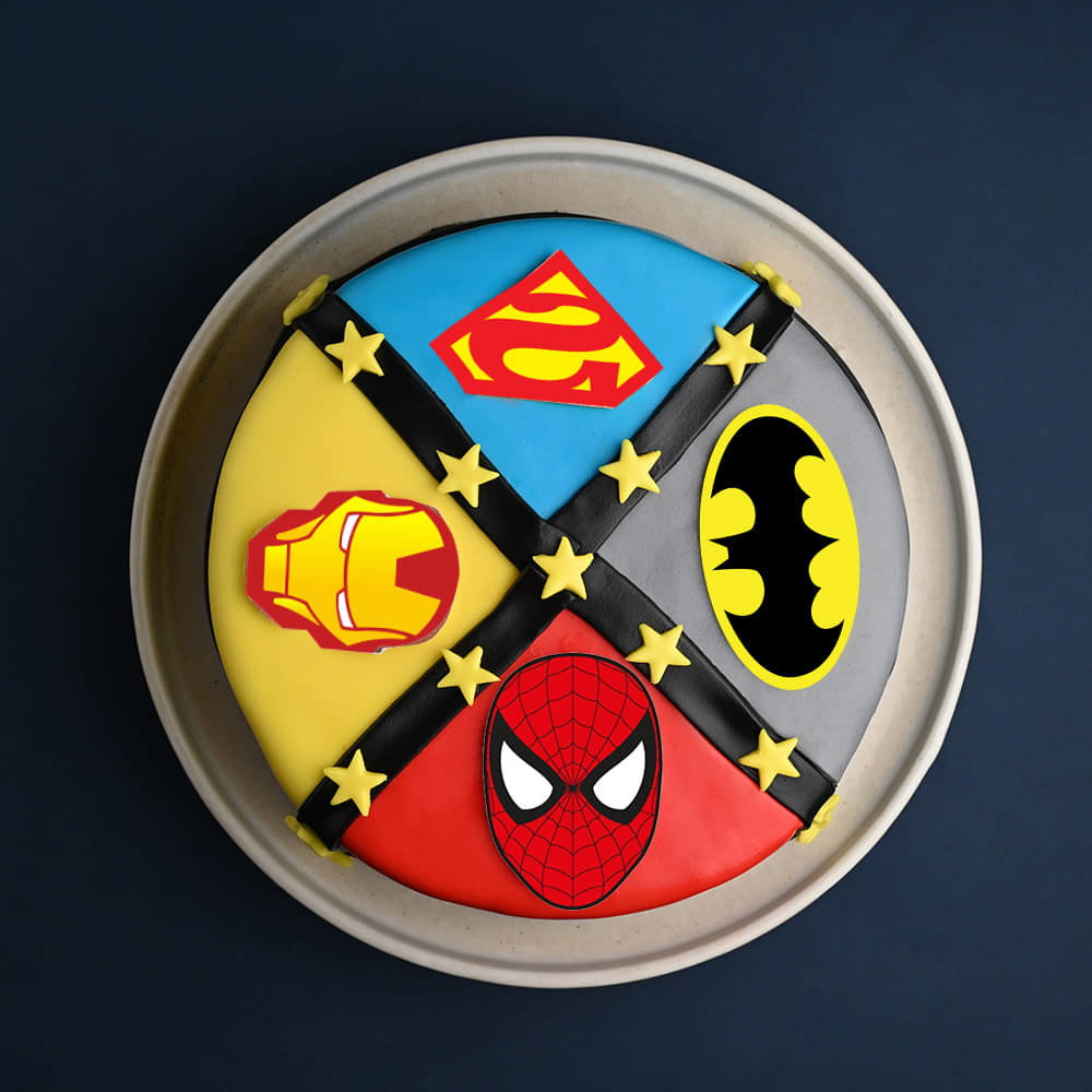 Superheroes United Theme Cake_1