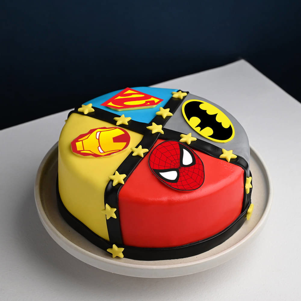Superheroes United Theme Cake_0