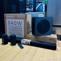 Hisense sound bar HS5100 5.1CH 540 watts, Bluetooth, wireless subwoofer, HDMI cable