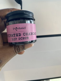 Activated charcoal lip scrub 