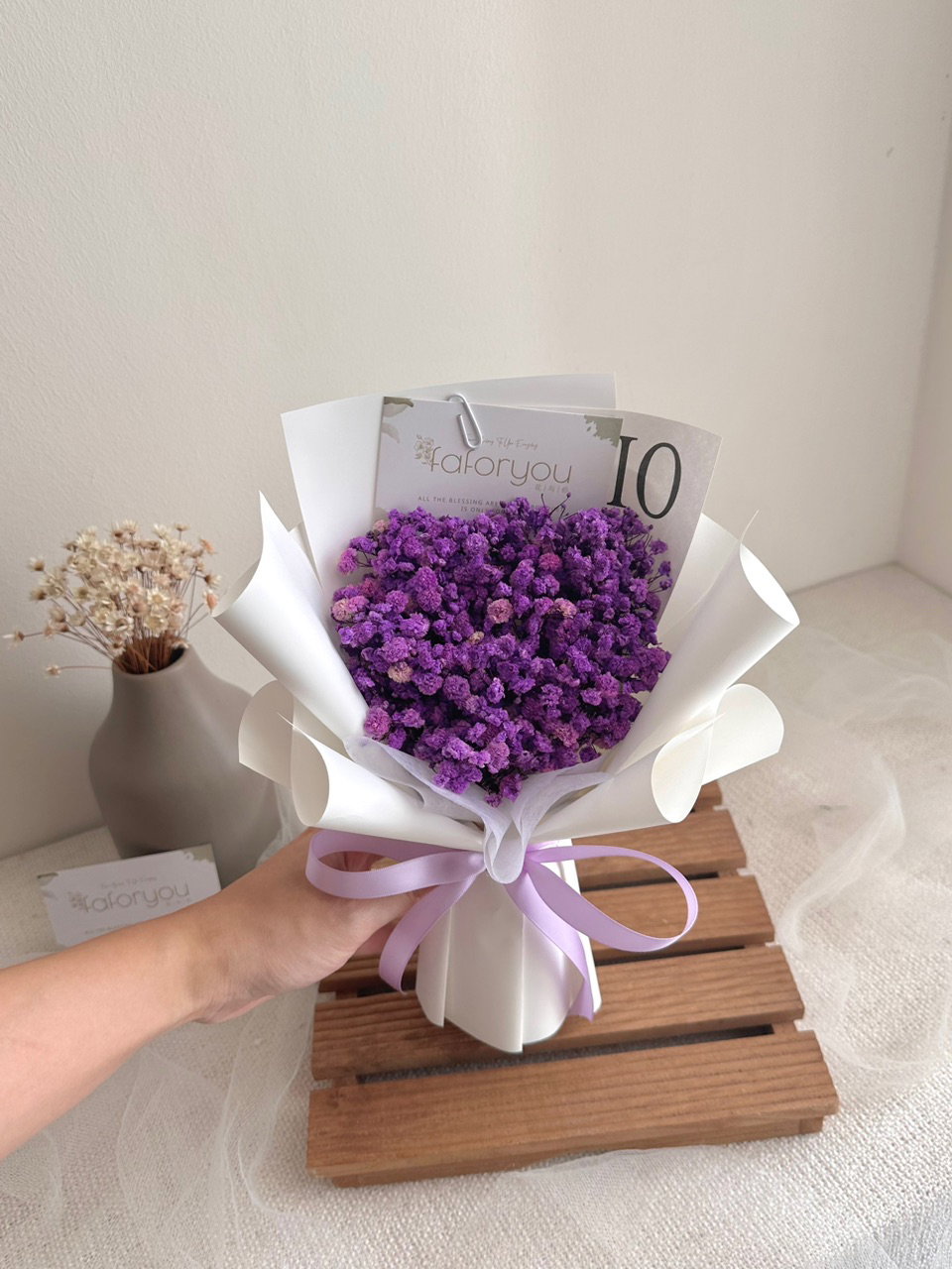 (B001) S Size Dried Baby Breath Bouquet_1
