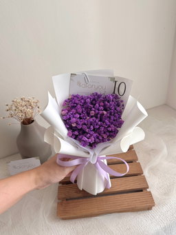 (B001) S Size Dried Baby Breath Bouquet
