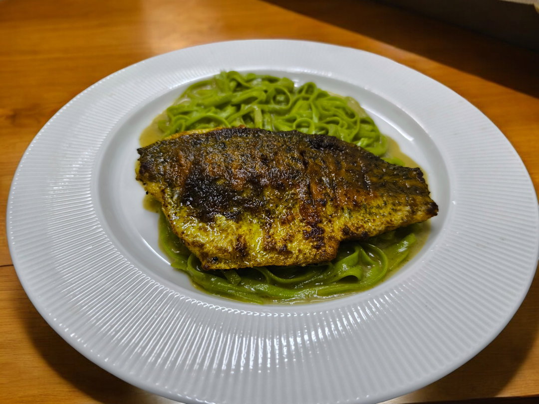 Fish 'Molley' Pasta or Basmathi Rice