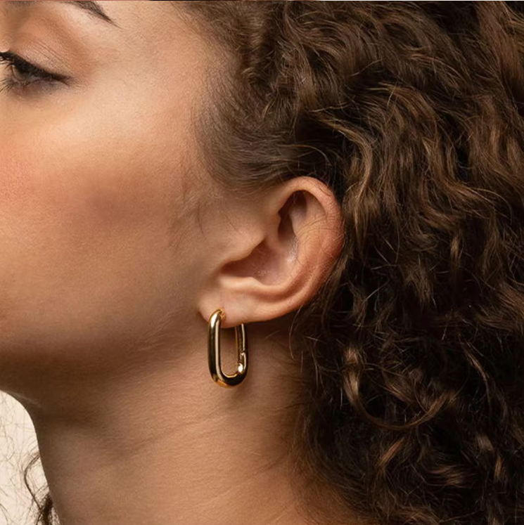 Oval Hoop Earring