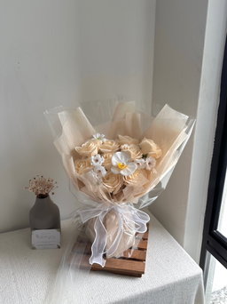 9 Stalk Soap Rose Transparent Bouquet