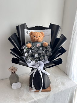 33 Stalk Bear Soap Rose Bouquet