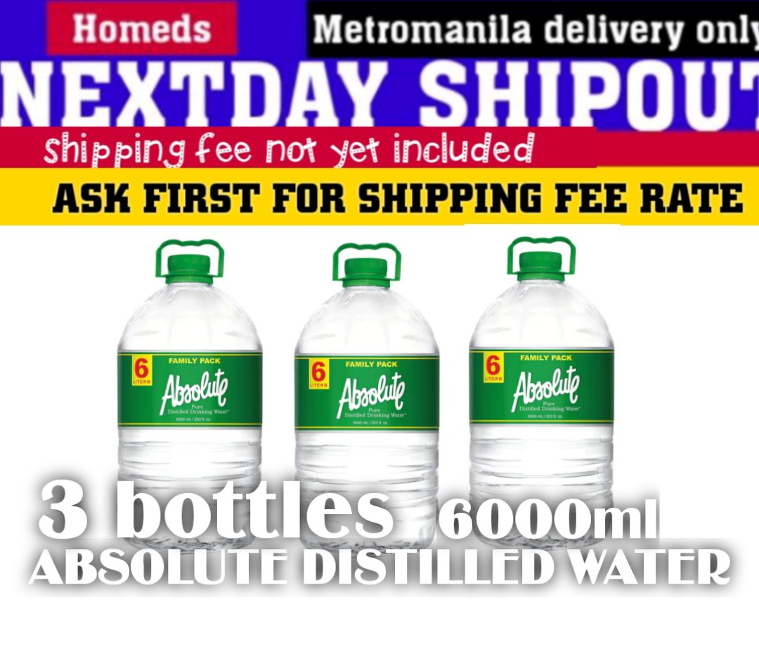 3pcs Absolute distilled water 6000ml _0