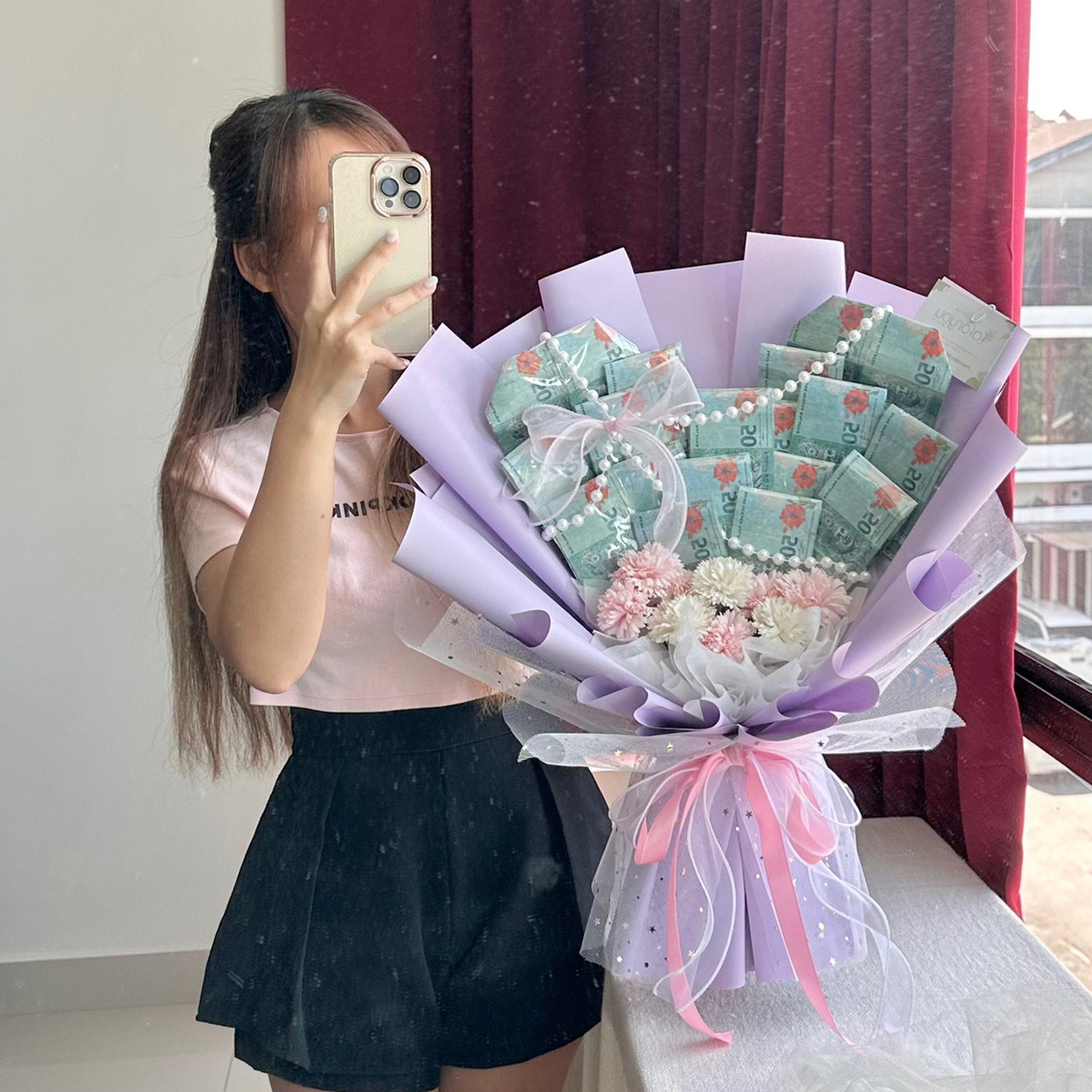 18pcs Heart shape Money Bouquet_1