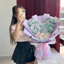18pcs Heart shape Money Bouquet