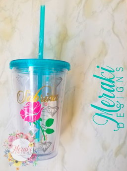 Personalized acrylic tumbler (16 oz)