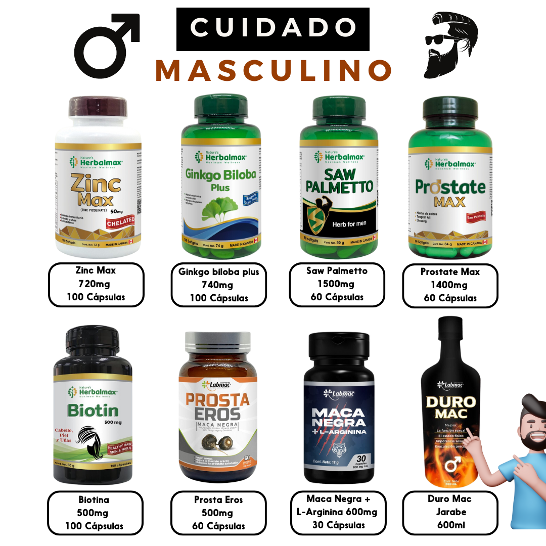 Suplementos para el cuidado Masculino