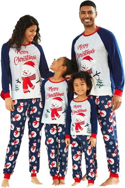 Blue & Red Snowman PJ