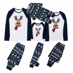 Blue PJ with Reindeer 